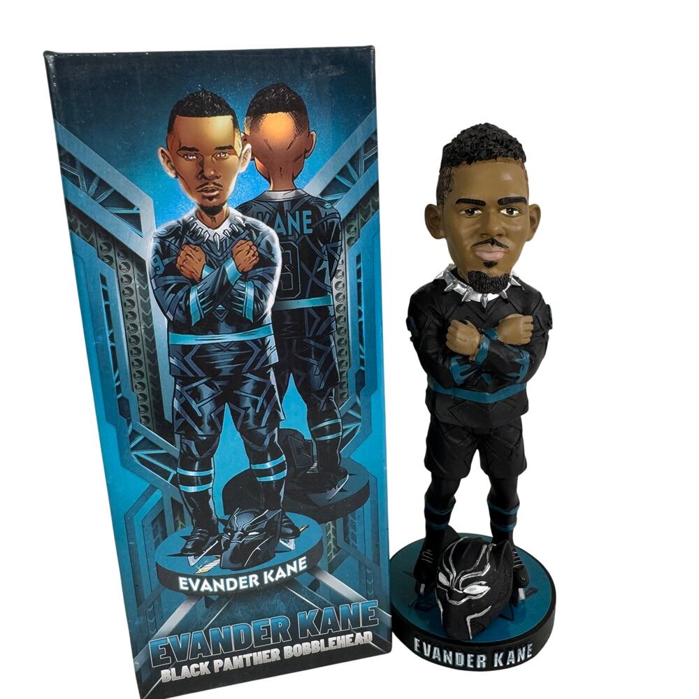 San‎ Jose Sharks Evander Kane Marvel Black Panther bobblehead SGA 2-29 SJ Bobble